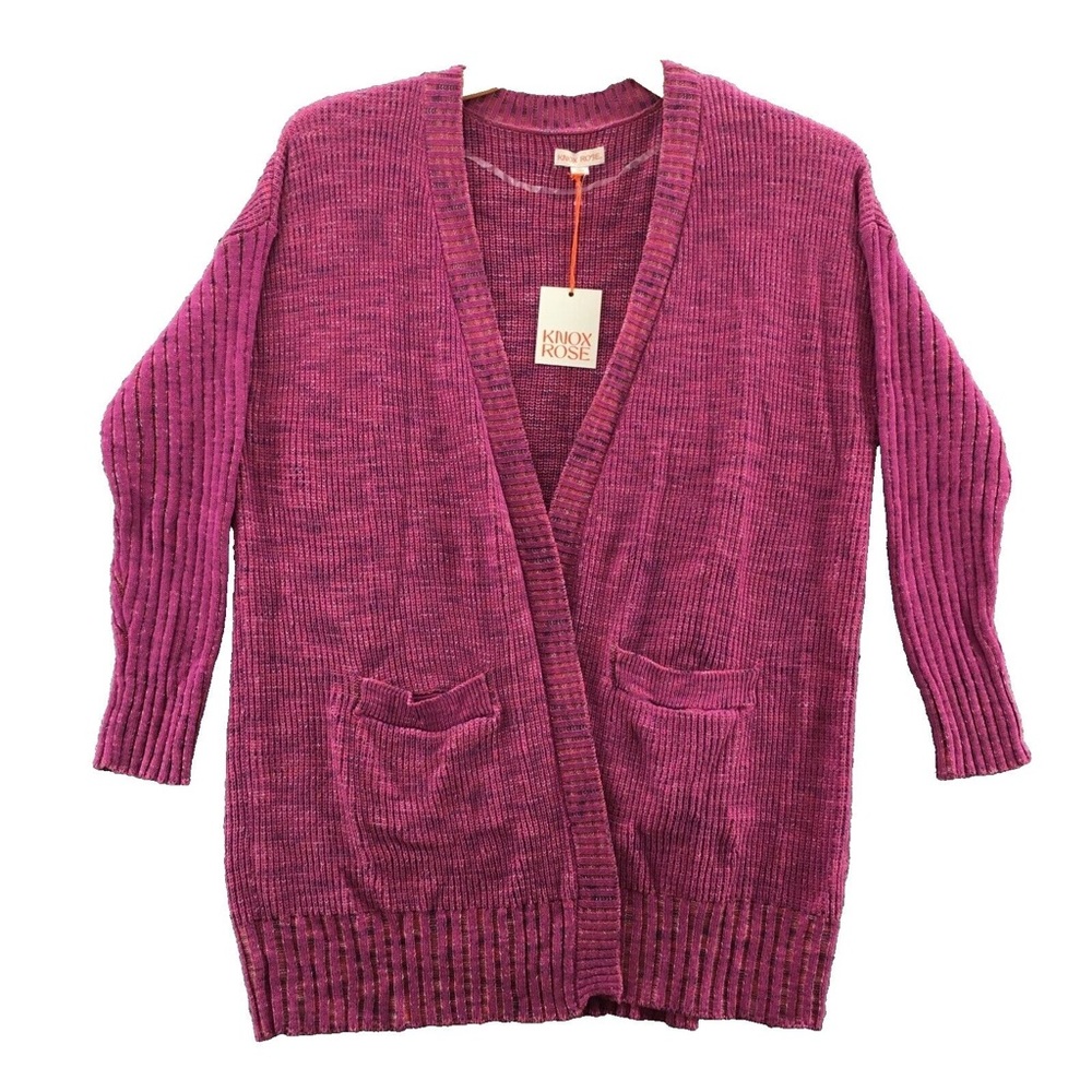 Knox Rose Women's Pink Cardigan Sweater